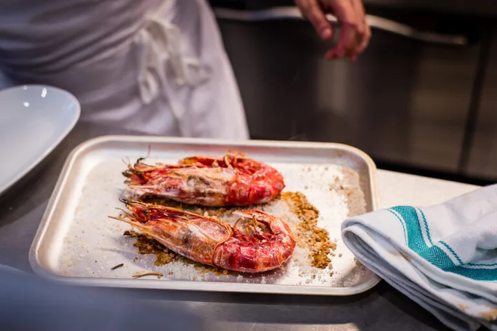 Barbecued Carabineros dish