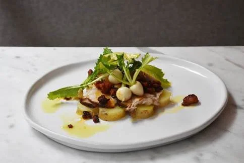 Roasted leg pork dish